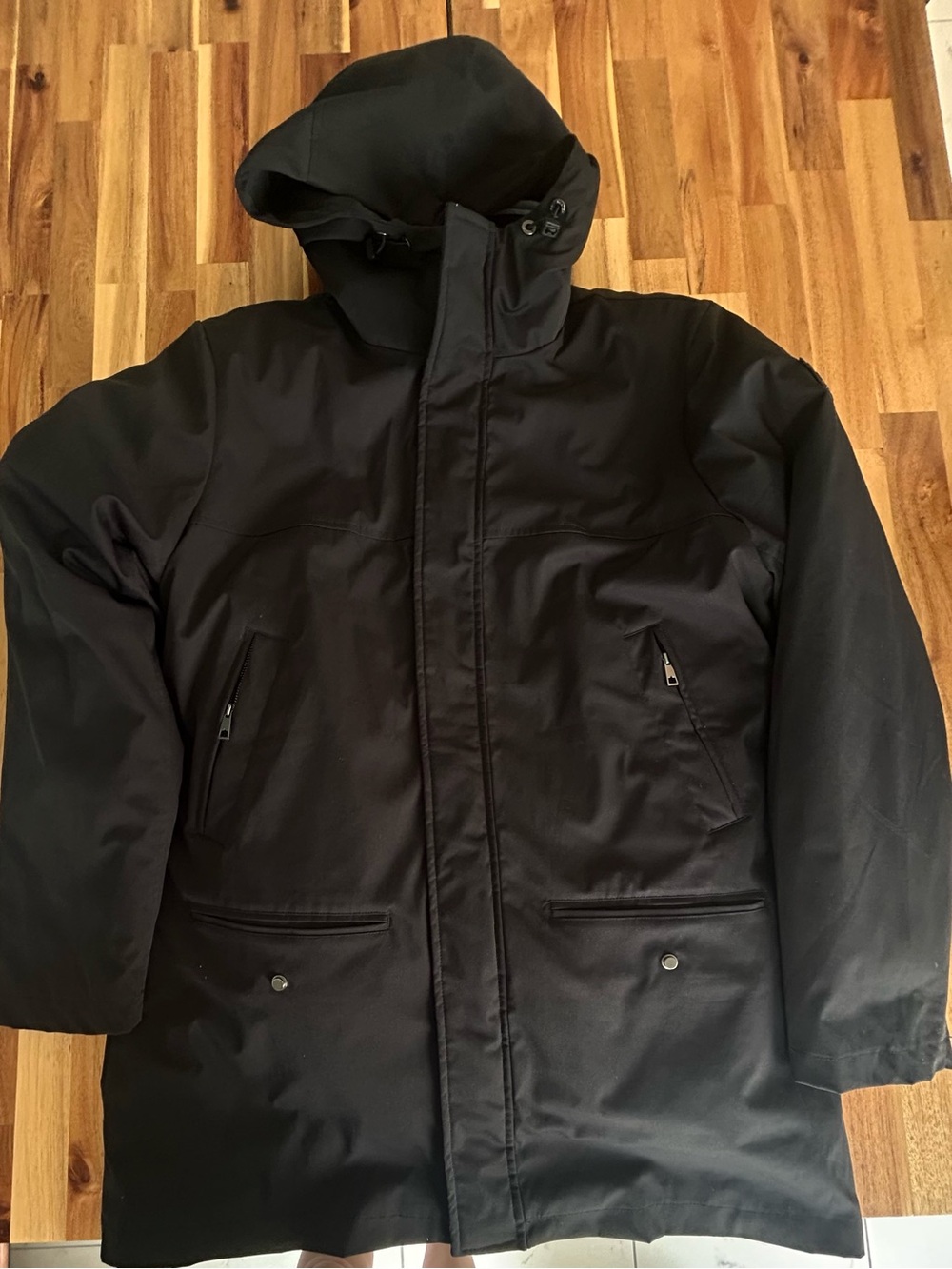 HUNTER Mens Premium 3-in-1 Birchen Jacket Size L Black Puffer Hooded Coat